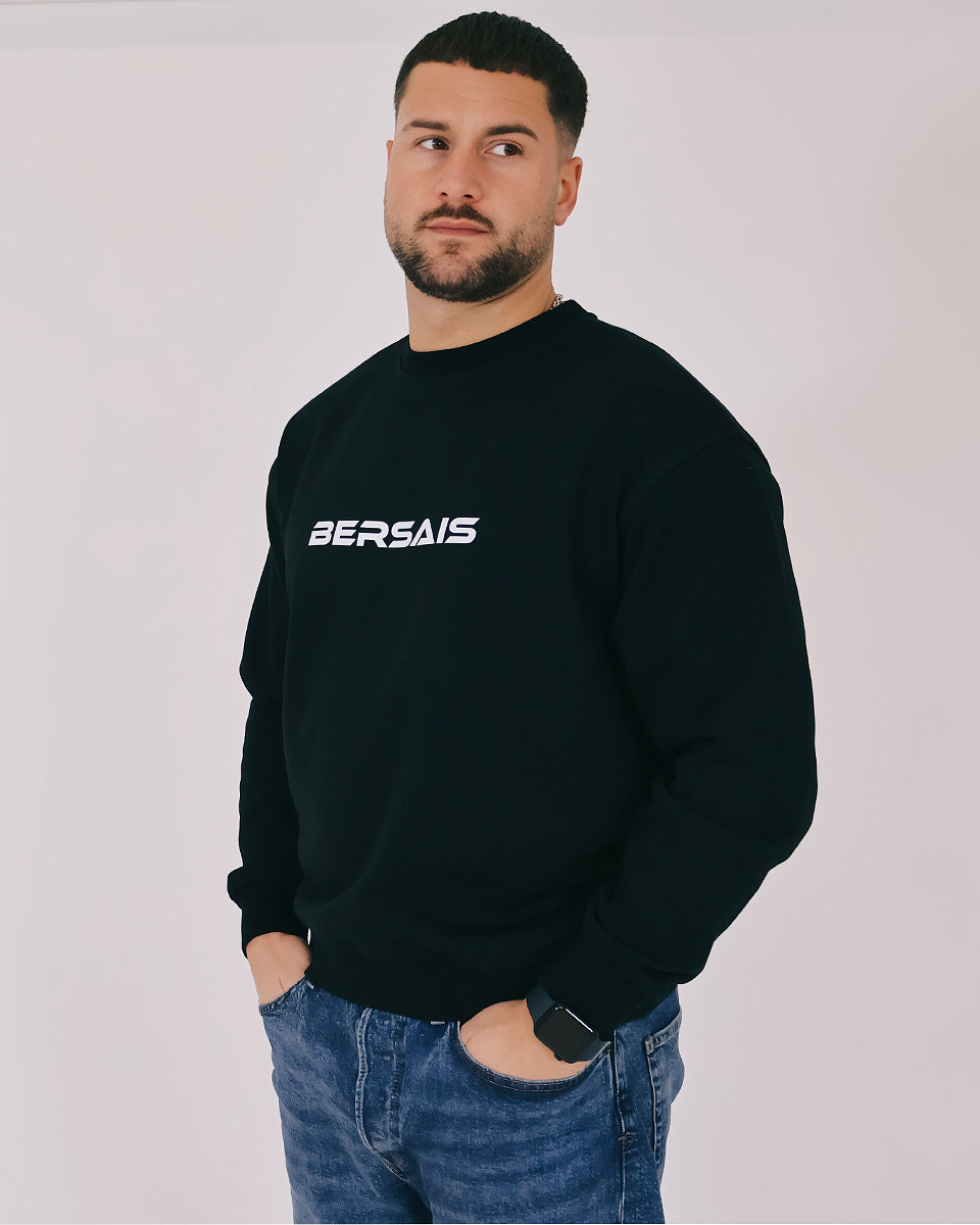 Oversize French Terry Sweater Black