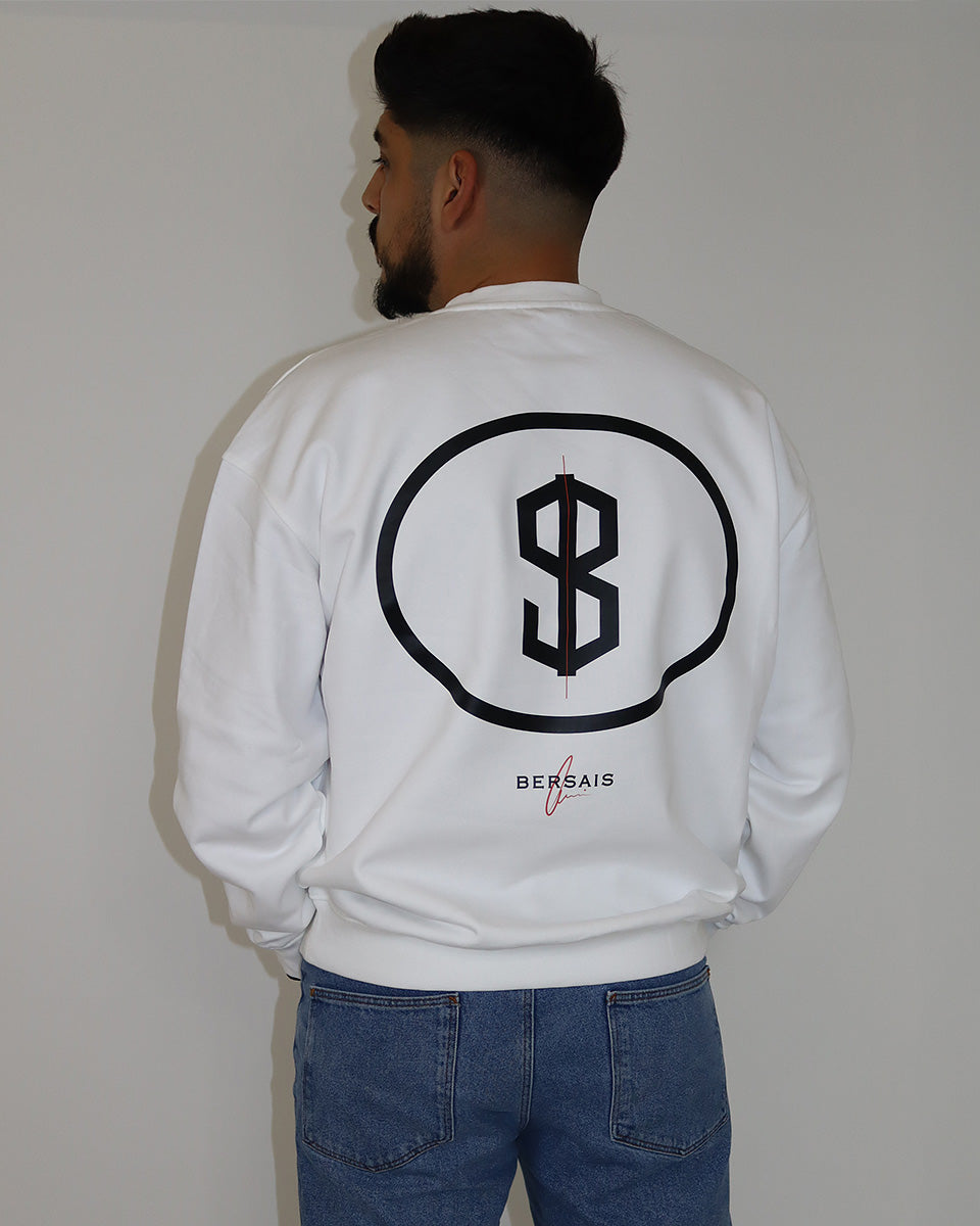 Oversize French Terry Sweater White