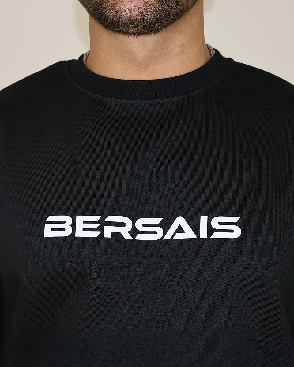 Oversize French Terry Sweater Black