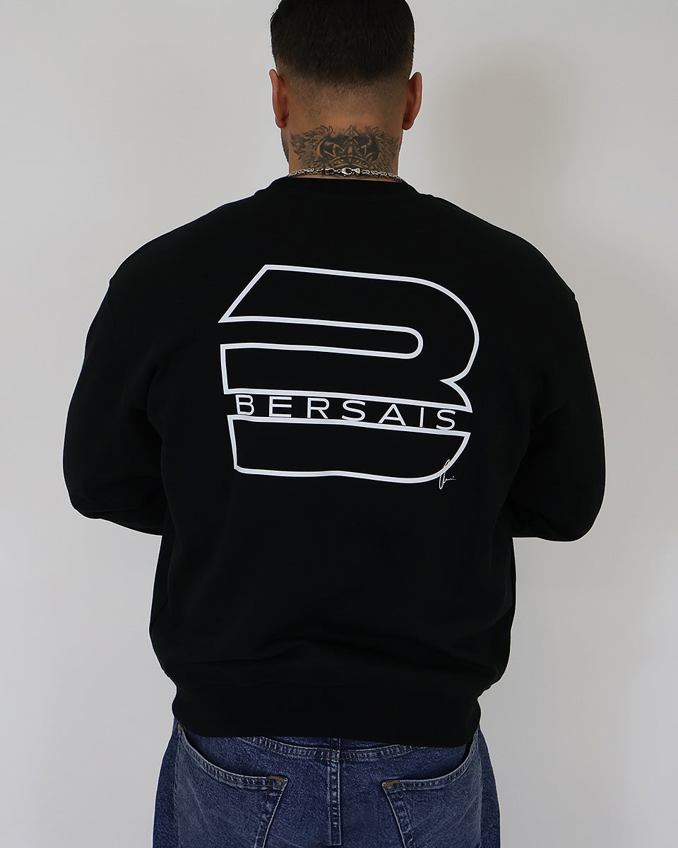 Oversize French Terry Sweater Black