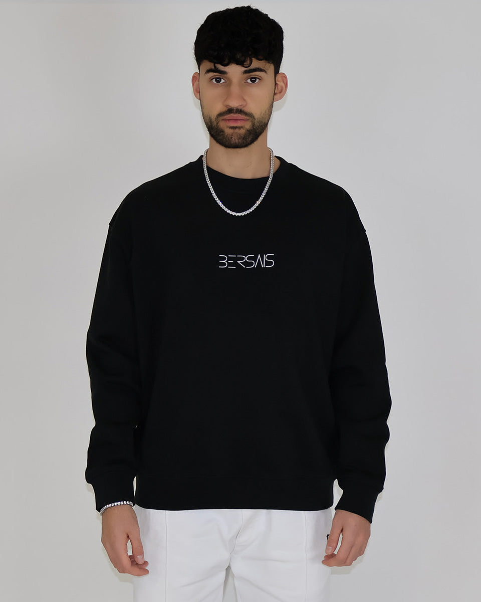 Oversize French Terry Sweater Black