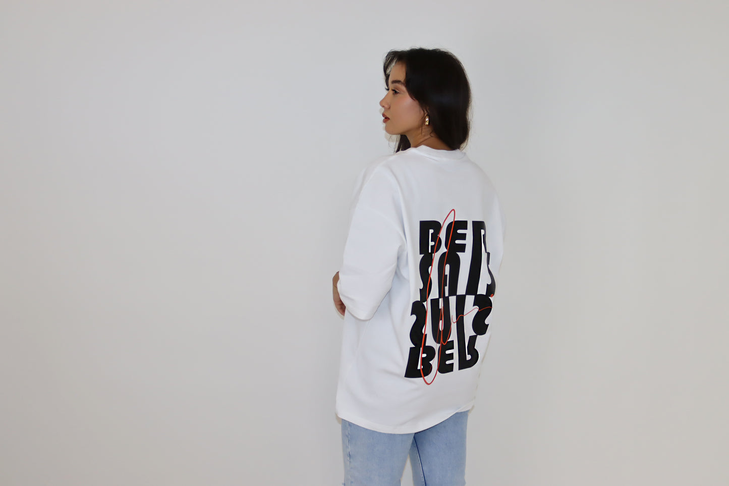 Oversized Tee White Unisex